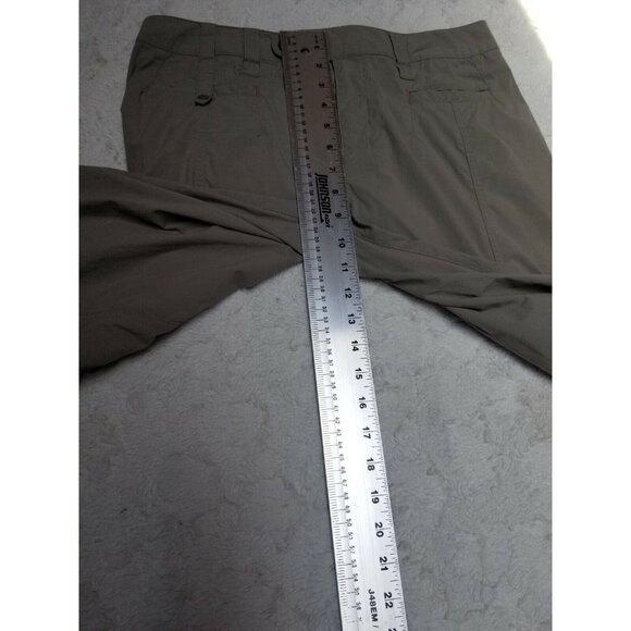 Royal Robbins Womens Straight Pants Extended Tab Button Stretch Mid-Rise 8 Gray - Picture 5 of 7